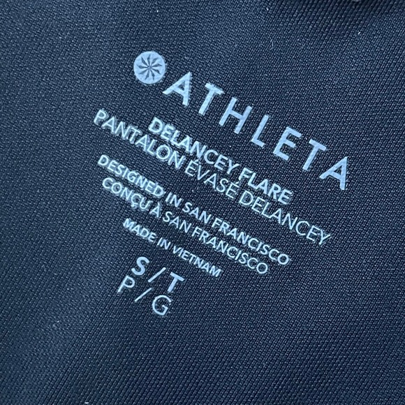 ATHLETA Delancey Flare Pants Small Tall Black NEW Athletic Athleisure Casual - Picture 4 of 13